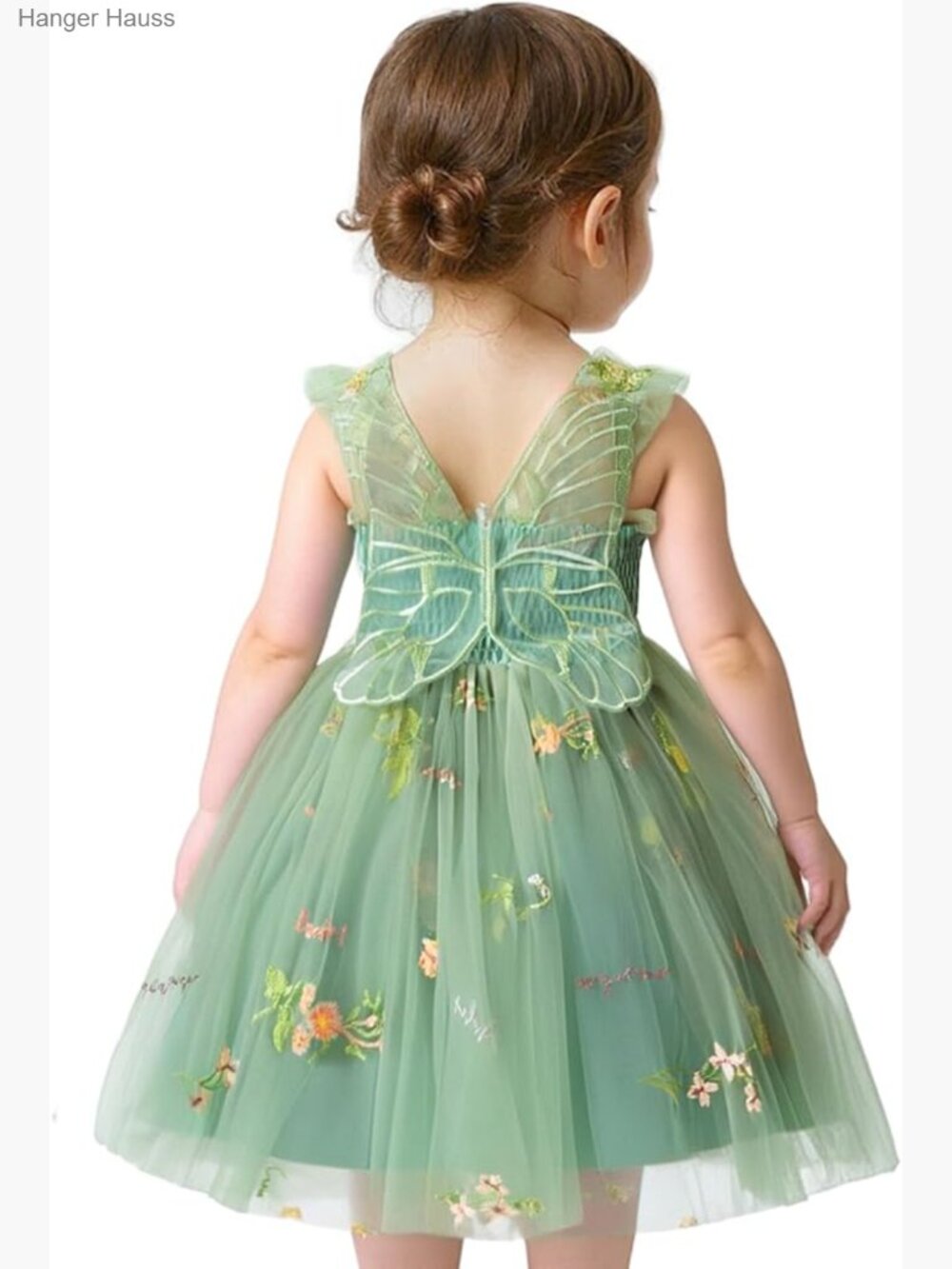 Toddler Girl Tulle Dress with Butterfly Wings Casual - Picture 1 of 7